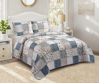 Blue with Roses Patchwork